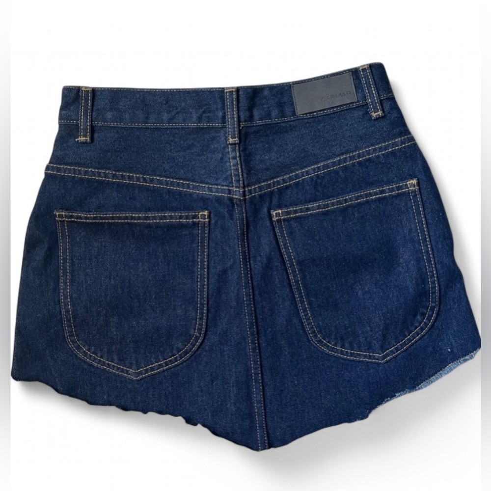 CARMAR Los Angeles Beatrice Skirt denim zipper mini skirt, size 25/0. Blue - Picture 4 of 8